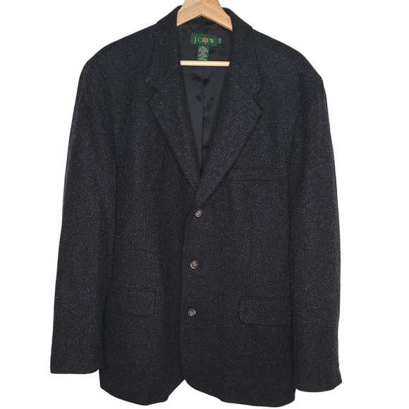 J.CREW Gray Sport Coat Blazer Jacket Wool Mohair Blend 3 Button Men's Size: 42R - Picture 1 of 5